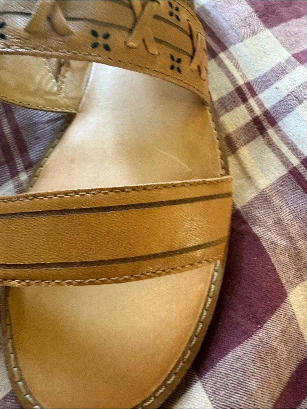 Frye & Co. Tan Leather Strappy Sandals